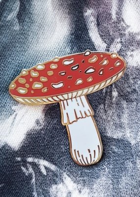 collage Enamel Pin Exquisite Red Mushroom