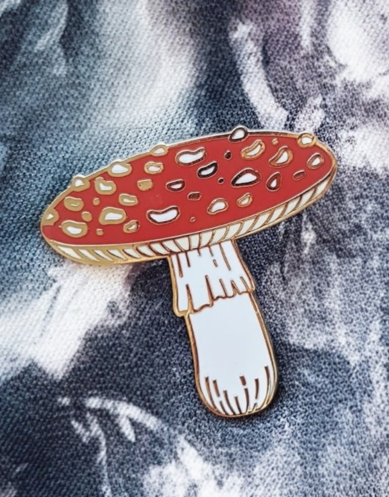collage Enamel Pin Exquisite Red Mushroom