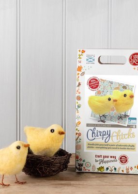 The Crafty Kit Company Chirpy Chicks  Needle Felting Kit