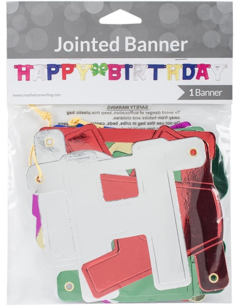 Creative Converting Happy Birthday Jointed Banner