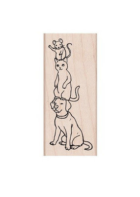 Hero Arts Stamp Dog Cat Mouse
