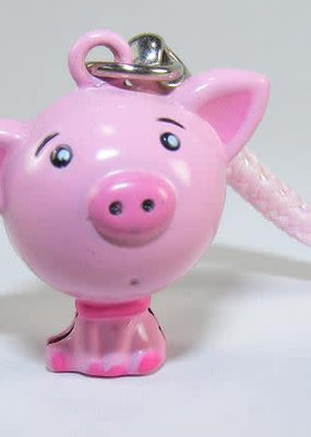 Bell Charm Pink Piggy