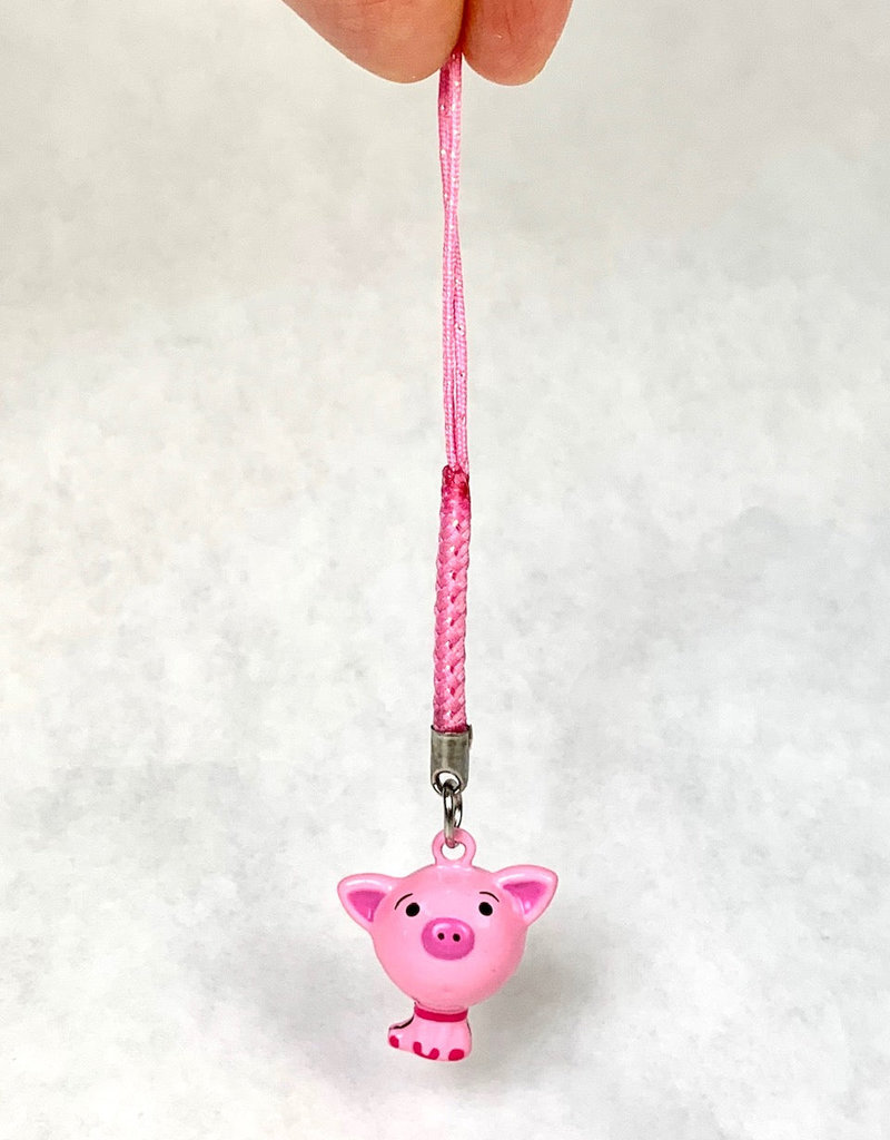 Bell Charm Pink Piggy