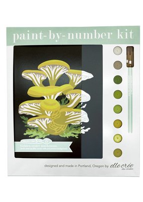 elle cree Paint By Number Kit Golden Oyster Mushrooms