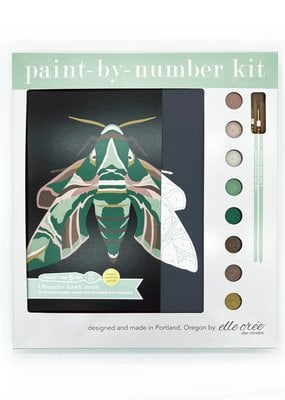 elle cree Paint By Number Kit Oleander Hawk Moth