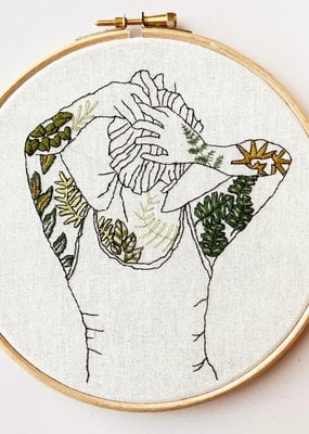 Stitch Happy Modern Eco Embroidery Kit Botanical Tattoos