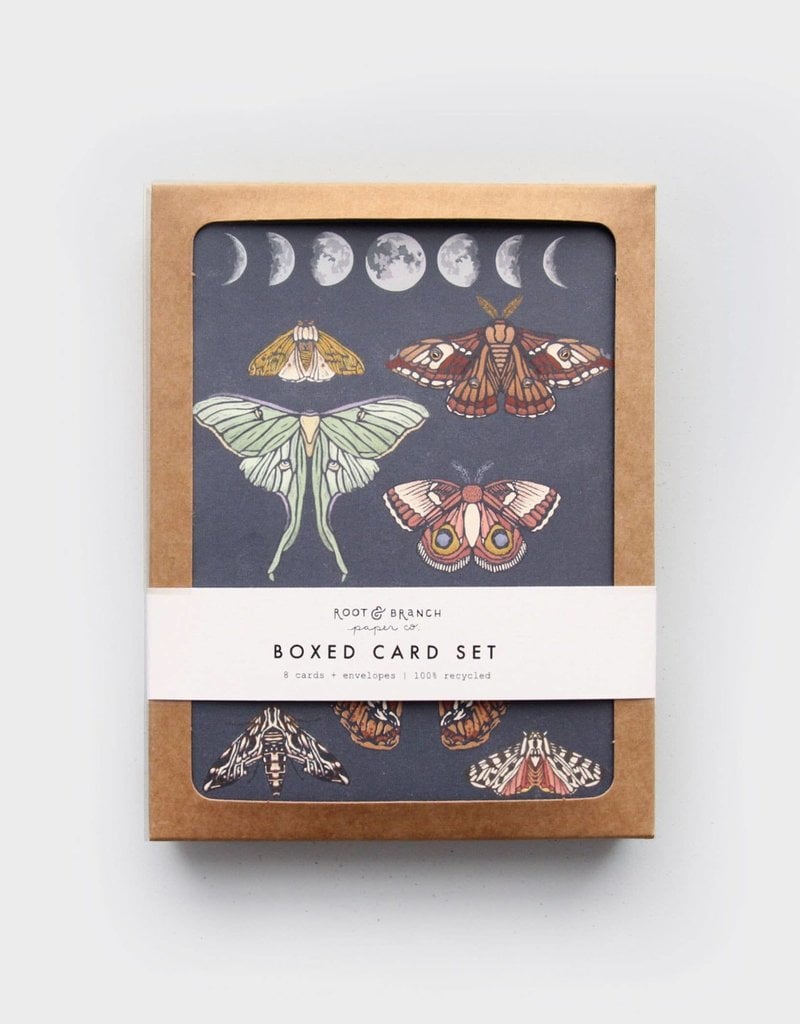 Root & Branch Paper Co. Boxed Cards Moonlit Moths