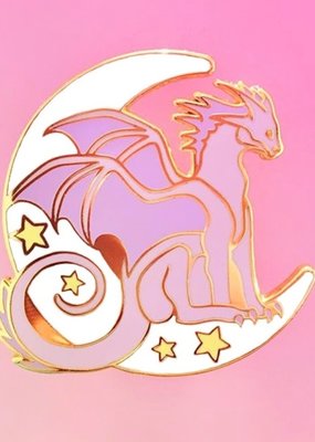 Qinan Enamel Pin Moon Dragon
