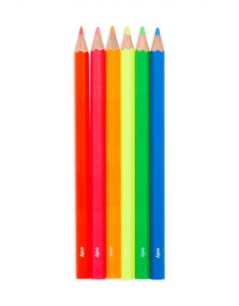 Ooly Jumbo Brights Neon Colored Pencils