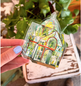 Katie Daisy Sticker Semi-Transparent Greenhouse