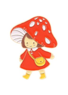 Langyabang Enamel Pin Mushroom Girl Walking