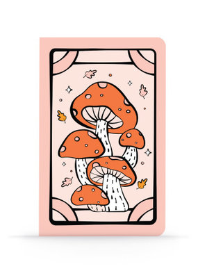 Denik Layflat Notebook Tarot Mushrooms