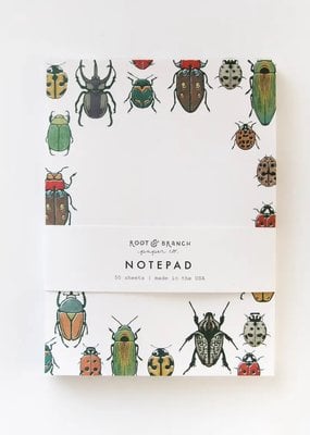 Root & Branch Paper Co. Notepad Beetles