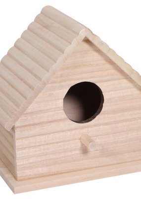 Sierra Pacific Crafts Unfinished Log Cabin Birdhouse