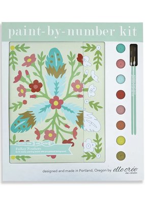 elle cree Paint By Number KIDS Folksy Feathers