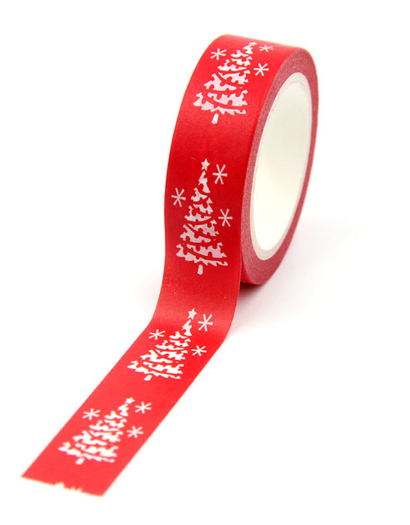 collage Washi Red Christmas Tree