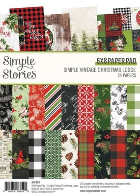 Simple Stories 6 x 8 Double Sided Paper Pad Simple Vintage Christmas Lodge