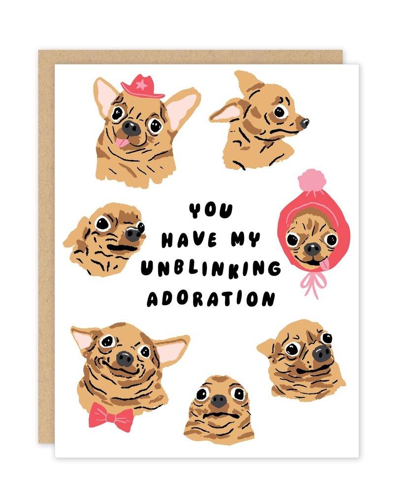 Party of One Card Unblinking Dog Chihuahua