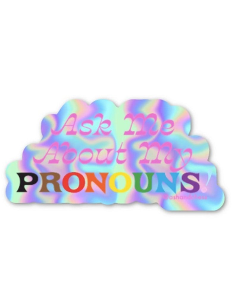 Ash + Chess Sticker Pronouns