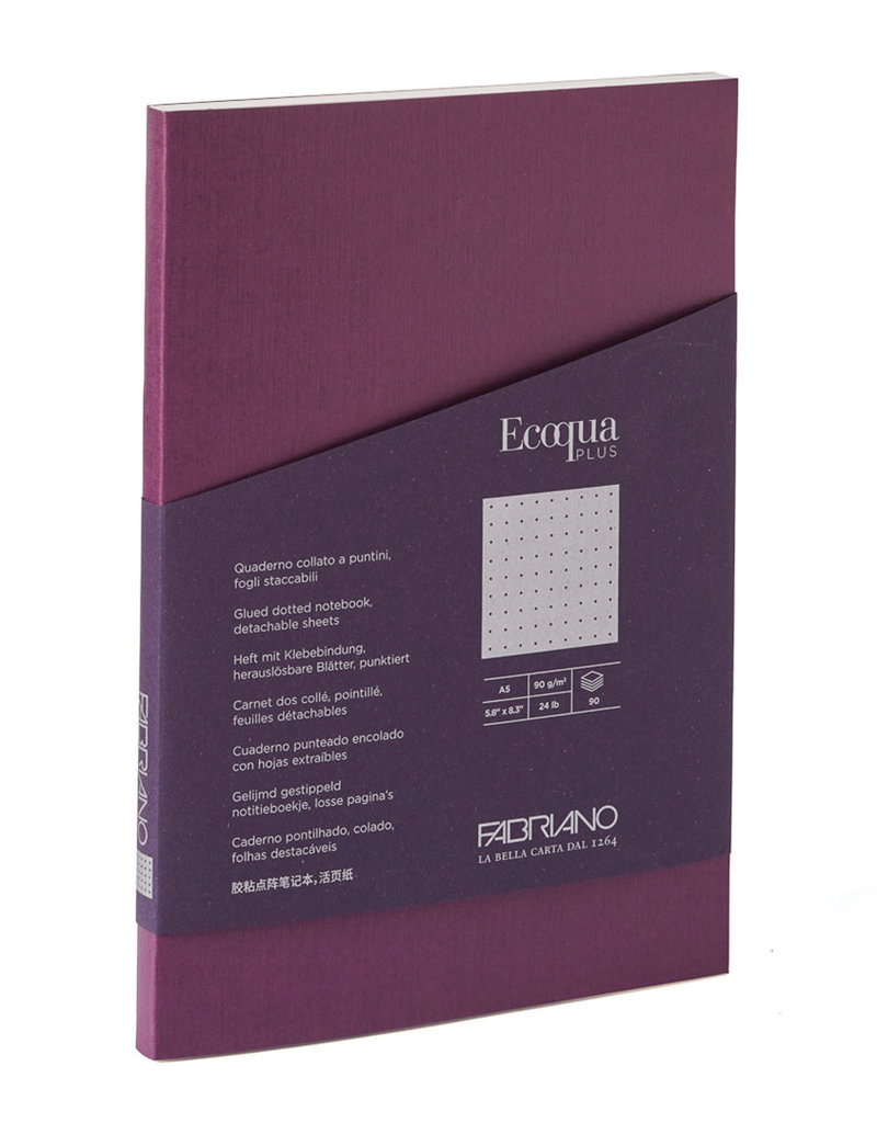 Fabriano EcoQua Plus Glue Bound A5 Dotted Notebooks