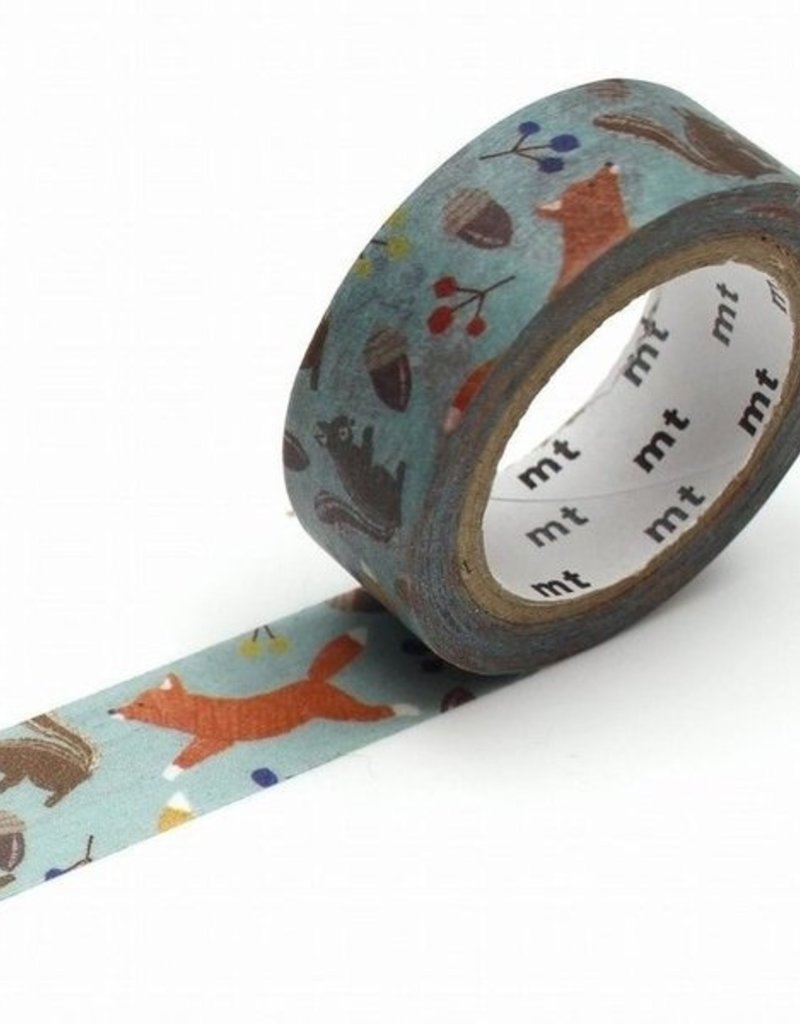 MT Tape Washi 15mm Embroidery Fox & Squirrel