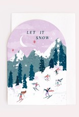 Sister Paper Co. Card Skiers Christmas