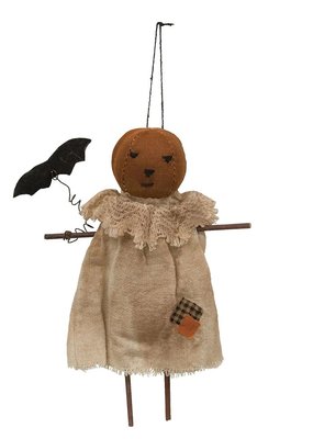 The Hearthside Collection Patches Pumpkin Girl Ornament