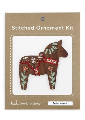 Kiriki Press DIY Stitched Ornament Kit Dala Horse