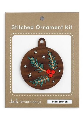 Kiriki Press DIY Stitched Ornament Kit Pine Branch