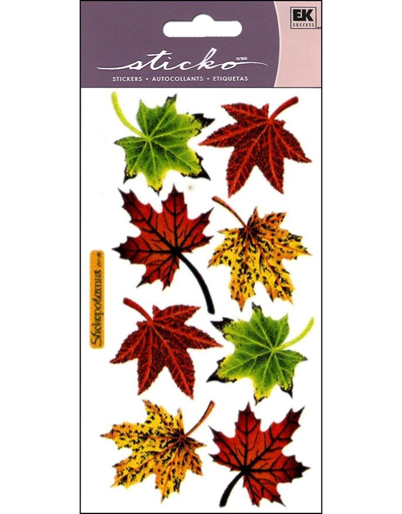 Sticko Stickers Vellum Maple Leaves Large