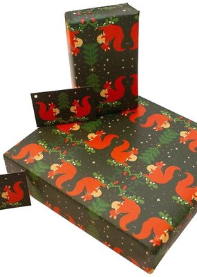 Re-wrapped Wrap Sheet Christmas Squirrel