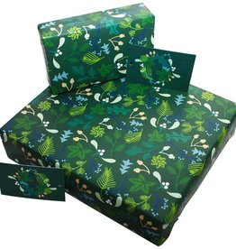 Re-wrapped Wrap Sheet Christmas Green Mistletoe