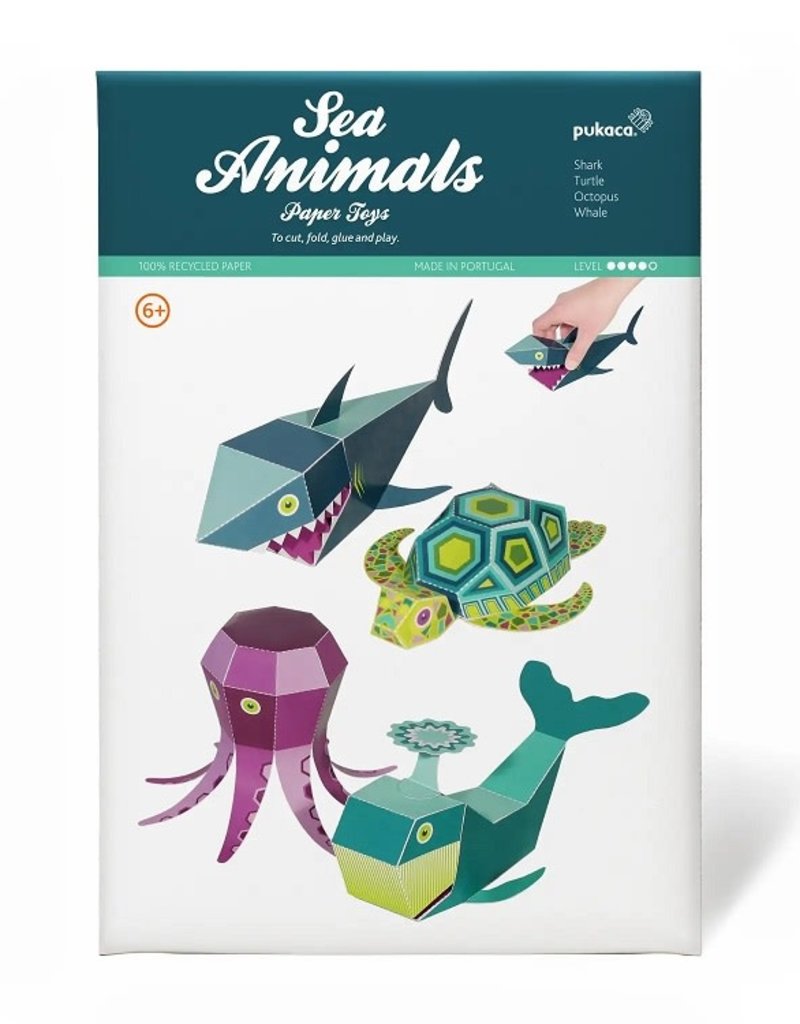 Sea Animals Paper Toys - collage Sea Animals Paper Toys - collage