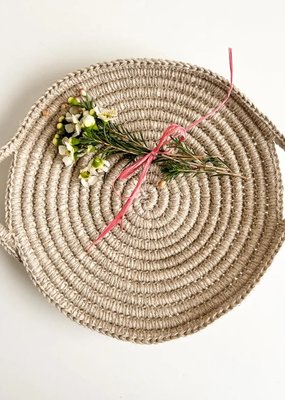 Flax & Twine Skye Linen Basket Kit Stone