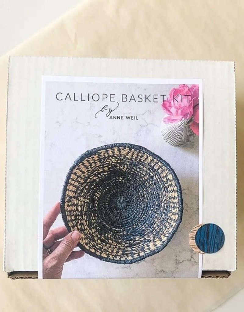 Flax & Twine Calliope Basket Kit Indigo & Natural