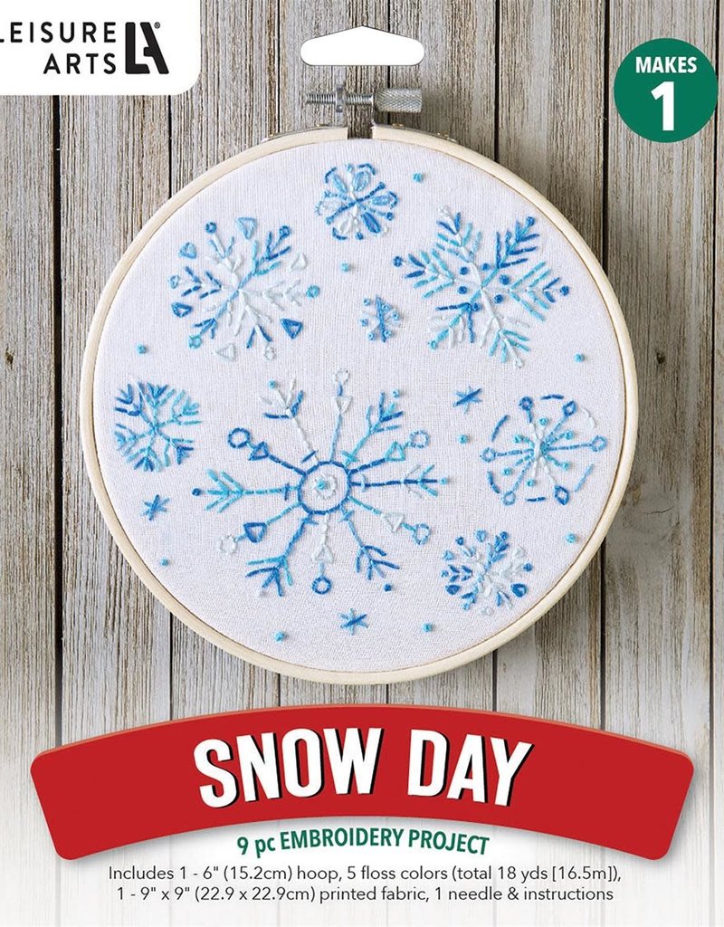 Leisure Arts Embroidery Kit Snow Day