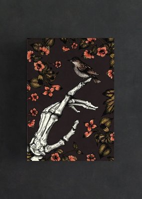 Print is Dead Postcard Mini Print Skeleton and Sparrow