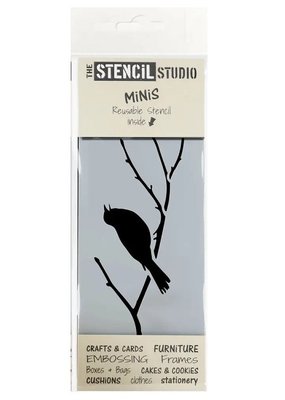The Stencil Studio Stencil Blackbird Branch