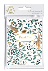 Notes & Queries Social Stationery Thank You Card Set Hares Berries