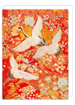 Notes & Queries Social Stationery Notecard Set Kimono Cranes