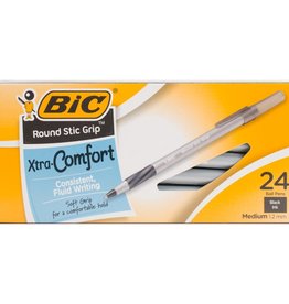 Bic BIC Round Stic Grip Xtra Comfort Ballpoint Pens 24/Pkg