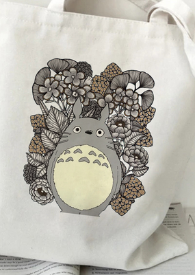 collage Totoro Tote Floral