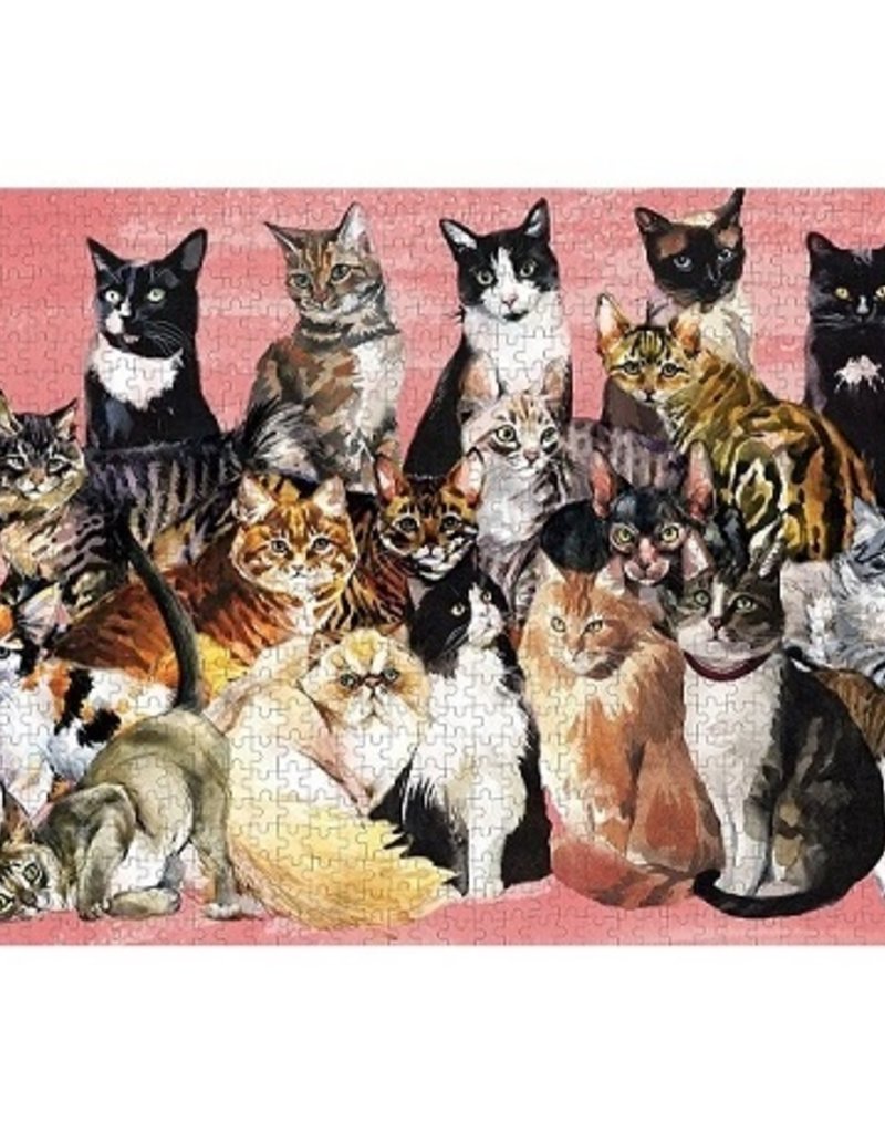 Paper House 1000 Piece Puzzle Watercolor Cats