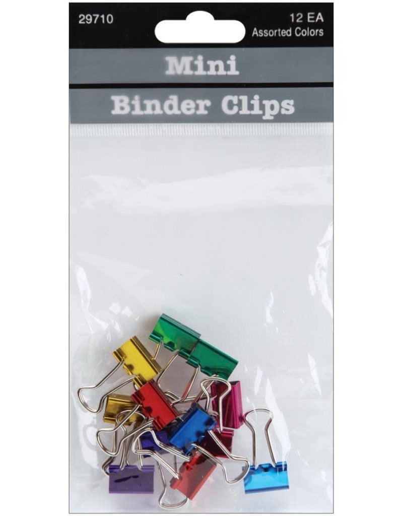 Baumgartens Mini Binder Clips Assorted Colors