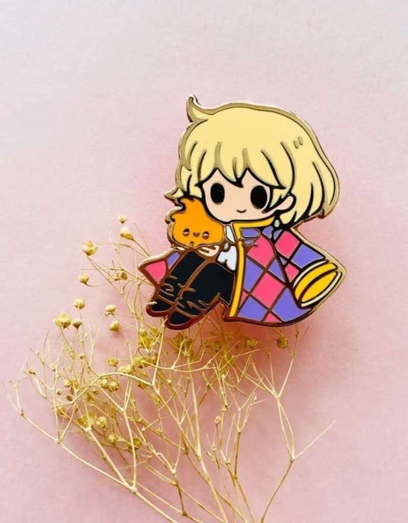 collage Enamel Pin Cartoon Howl and Calcifer