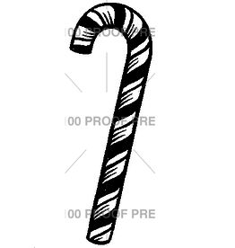 100 Proof Press Stamp Candy Cane