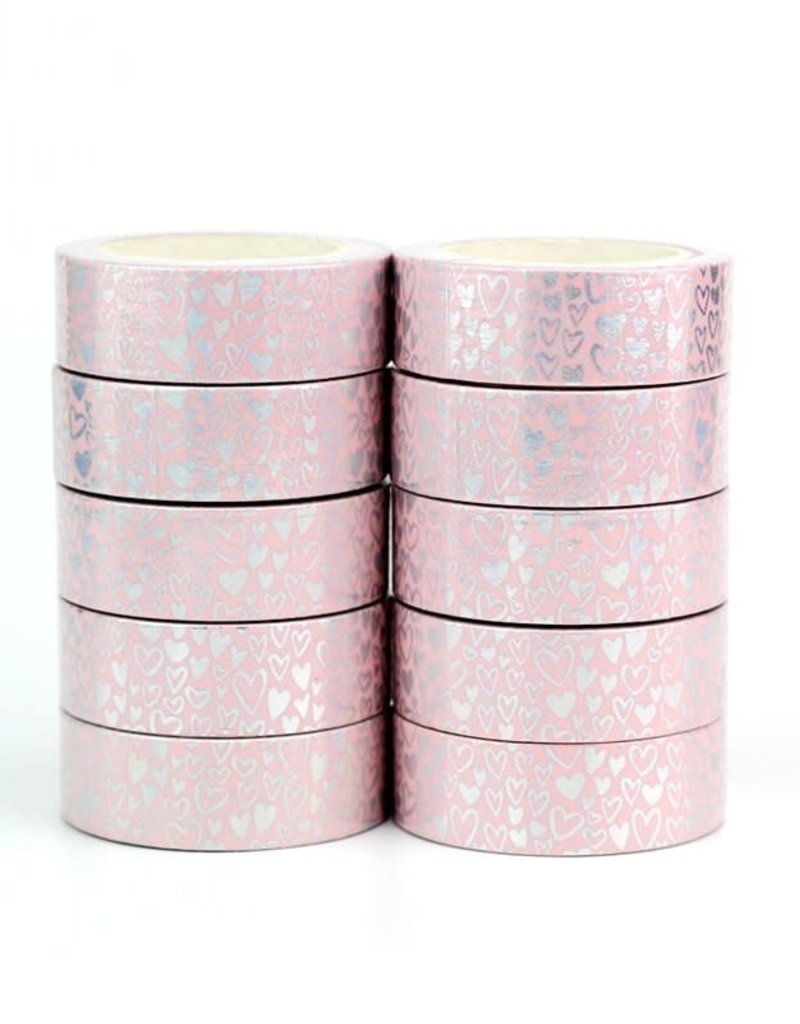 Great Hope Washi Holographic Pink Heart