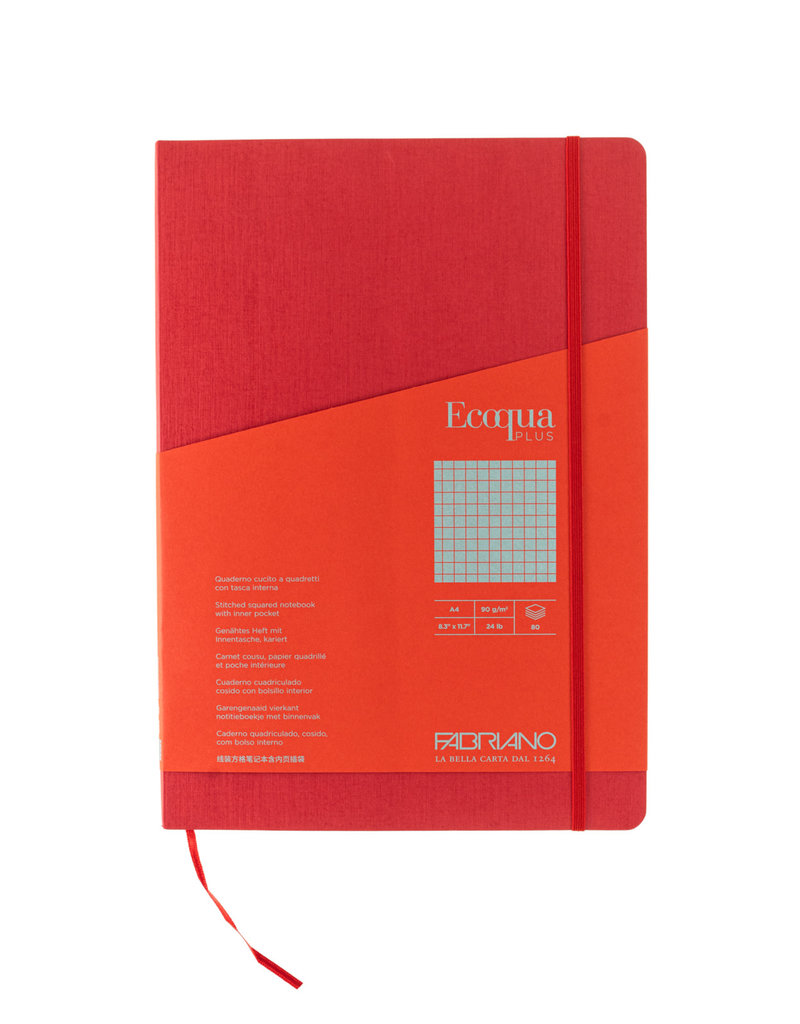 Fabriano EcoQua Plus Stitch Bound A4 Graph Notebooks -