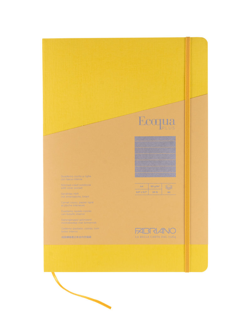 Fabriano EcoQua Plus Stitch Bound A4 Lined Notebooks -