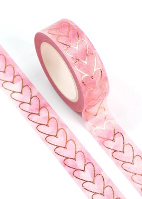 Great Hope Washi Pink Hearts Foil